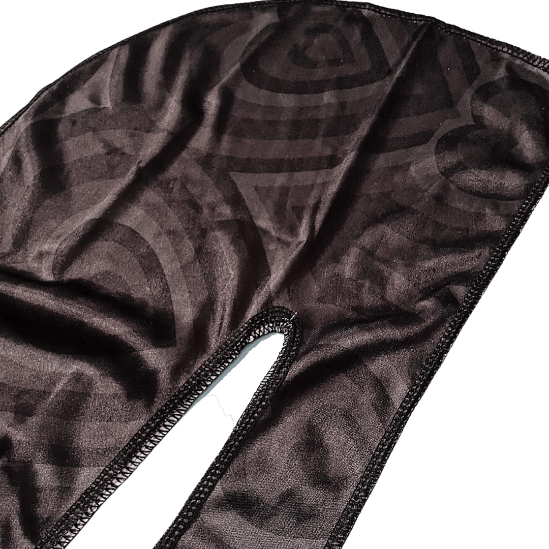 Y2K Heart Durags Black/Red Pattern