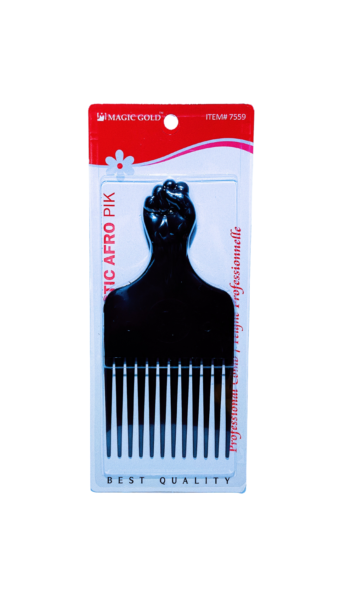 Magic Gold Comb Short Metal Pik Black Power BLM