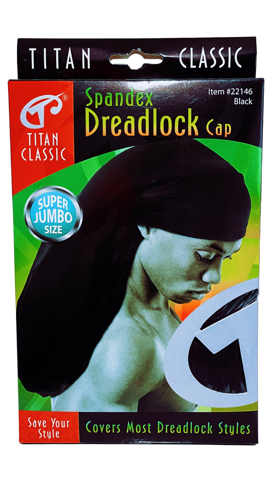 Titan Classic Spandex Dreadlock Cap Black