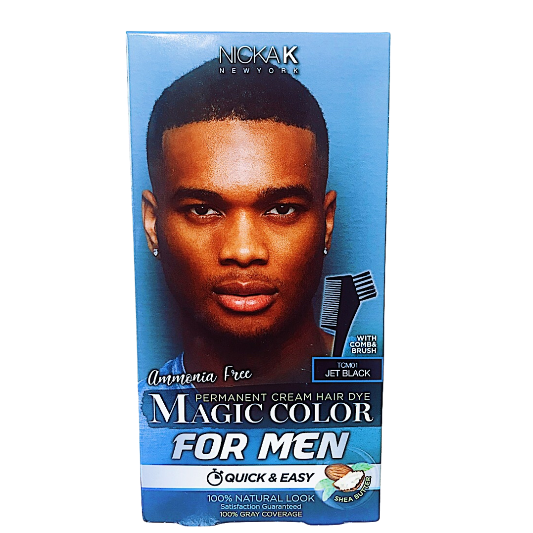 Nicka K Jet Black Permanent Cream Hair Dye For Men