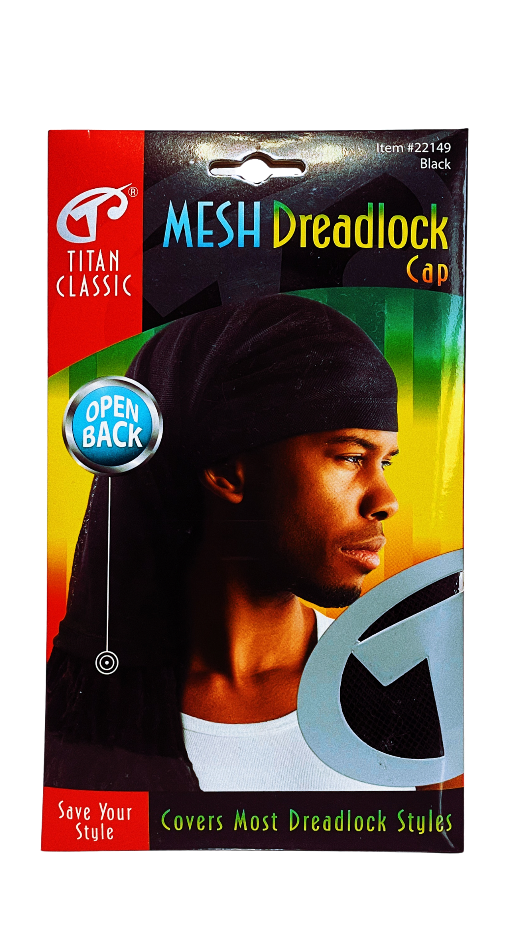 Titan Classic Mesh Dreadlock Black Cap