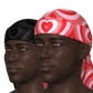 Y2K Heart Durags Black/Red Pattern
