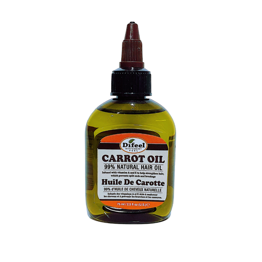 Difeel Carrot Oil 99% Natural Hair Oil w/ Vitamin A & E