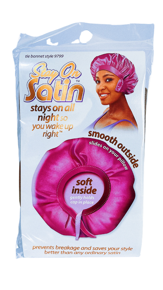 Stay On Satin Tie Bonnet
