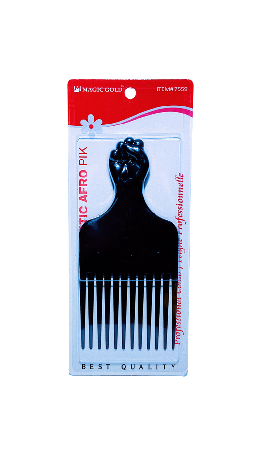 Magic Gold Comb Short Metal Pik Black Power BLM