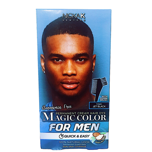 Nicka K Jet Black Permanent Cream Hair Dye For Men