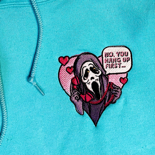 Scream "No, you hang up"