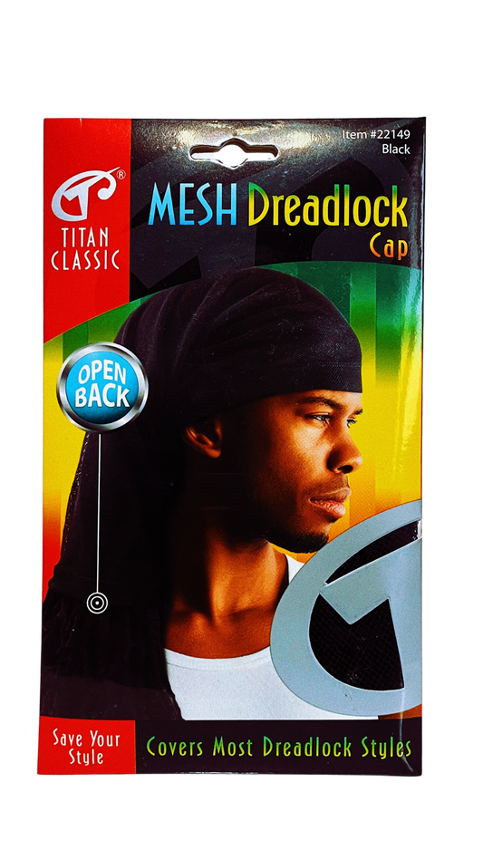 Titan Classic Mesh Dreadlock Black Cap