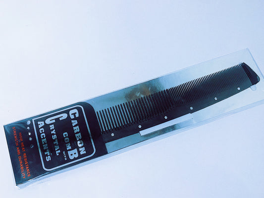 Carbon Comb With Crystal Accents